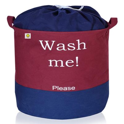 Yellow Weaves Cotton Canvas Laundry Bag For Dirty Clothes (50 Ltr), 18.5 Inch,Multicolor
