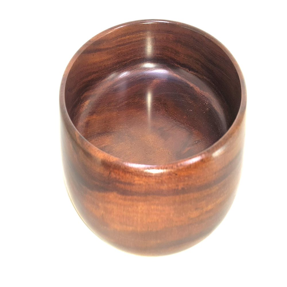 Arts Beauty Handicrafts Modern Wooden Bowl Perfect for Salads, Fruit and Entertaining (Brown, Diameter 5 inches, Large)