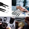 Catchex ESD Safe Powder Coated Anti-static Tweezers for Electronics Repair, Soldering, Crafting and Jewelry - Pack of 8, Black view 3