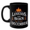 FirseBUY Legends are Born in December Printed 11 Oz Ceramic Coffee Mug Gift for Men (Black) view 1