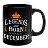 FirseBUY Legends are Born in December Printed 11 Oz Ceramic Coffee Mug Gift for Men (Black) view 2