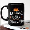 FirseBUY Legends are Born in December Printed 11 Oz Ceramic Coffee Mug Gift for Men (Black) view 3