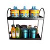 SKY MORE Mild Steel Metal Set Of 2-Tier Tabletop Standing Rack, Black Made In India view 2