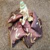 pepme Leaf Design Cushion Cover, Dupion Silk, Pillow Case for Living Room Decorative Throw Sofa Cushion (Brown, Golden), 16x16 inches, Set of 5 view 2