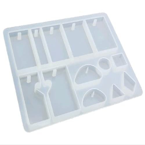 NOLAAI ARTOOL Silicone Resin Mold Creative DIY Multipurpose Jewellery Keychains Pendant Making Silicone Mold Epoxy Resin Jewellery Casting Mould 5x6 Inch (A5)