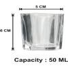 AFAST Clear Shot Glasses Add Fun and Style to Every Celebration and Toast. Enjoy Your Party, Capacity:- 50 Ml, Size:- 5 X 5 X 6 CM view 3