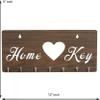 Webelkart Premium Home Keys Wooden Key Holder (30 cm x 13.5 cm x 0.4 cm, Brown)- 7 Hooks view 2