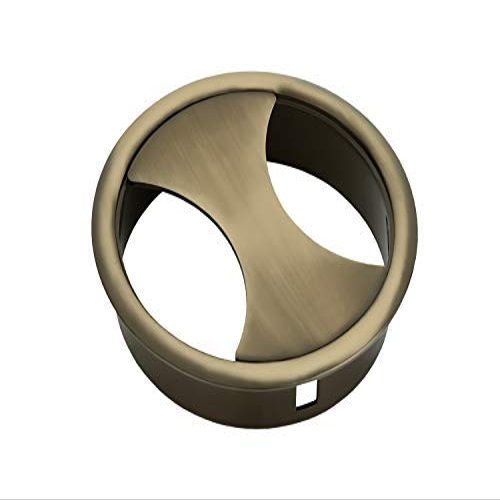 Nixnine Table Desk Grommet 2 Inch, Brass Antiqu Desk Cord Cable Hole Cover Grommet, Computer Wire Cable Organiser Manager - Pack of 5, (Brass Antiqu) (2Inch)