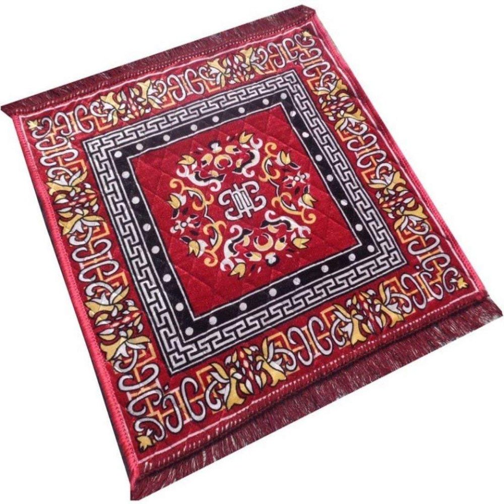 Eurohaus Puja Mat (24 x 24, Red Color)