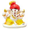 S A GIFTS Marble Lord Ganeshji Idol for Car Dashboard, Marble Ganesha Murti, Ganesha Idol for Home Puja (6 x 4 x 9 cm) view 1