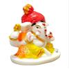 S A GIFTS Marble Lord Ganeshji Idol for Car Dashboard, Marble Ganesha Murti, Ganesha Idol for Home Puja (6 x 4 x 9 cm) view 2
