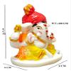 S A GIFTS Marble Lord Ganeshji Idol for Car Dashboard, Marble Ganesha Murti, Ganesha Idol for Home Puja (6 x 4 x 9 cm) view 4