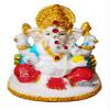 S A GIFTS Marble Lord Ganesha Idol for Car Dashboard, Ganesha Idol for Home & Pooja Room (6 x 5 x 9 cm) view 1