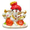 S A GIFTS Marble Lord Ganeshji Idol for Car Dashboard, Marble Ganesha Murti, Ganesha Idol for Home Puja (6 x 4 x 9 cm) view 1