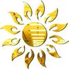 KC DCOR Golden Mirror Acrylic Sun Design Art Wall Sticker (self Adhesive) view 2