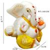 S A GIFTS Marble Lord Ganesha Idol for Car Dashboard, Marble Ganesha Murti, Ganesha Idol for Home Puja (7 x 3 x 8 cm) view 4