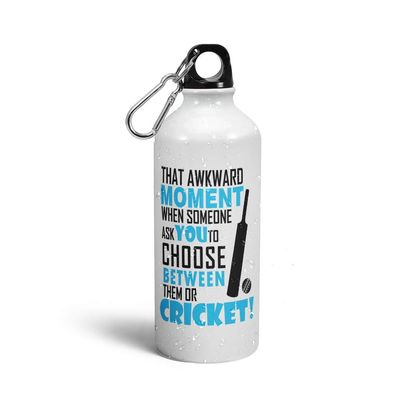Prink Cricket Theme Water Bottle | Sipper Bottle | Water Bottles | Cricket Batsman Sippers | Printed Aluminium Sipper Bottle for Cricketers,Kids, Sports, Gym | 600 ml