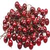 Ascension 100pcs Artificial Holly Berries, 10 mm Fake Berries Decor on Wire for Christmas Tree Decorations Flower Wreath DIY Craft Use (Red) view 2