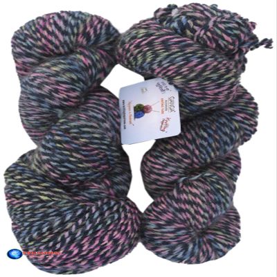 Ganga Zinea Hand Knitting Yarn (Multi Black) (Hanks-200gms)