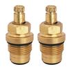 Spazio elegant bath decor Brass Ceramic Disc 1/2-inch Cartridge Quarter Turn Faucet Valve for Hot and Cold Bathroom Kitchen Tap - Set of 2 Nos view 1