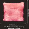 PICKKART Decorative Faux Fur Pillow/ Backing Hold Pillow/ Seat Sofa Cushion Square Throw Pillow, 37 cm (Pink) view 4