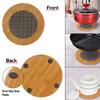 HOKIPO Eco-Friendly Bamboo Wooden Coasters for Home Pan Pot Holder for Dining Table Heat Pad for Kitchen - Pack of 6 (AR2926*6) view 2