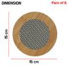 HOKIPO Eco-Friendly Bamboo Wooden Coasters for Home Pan Pot Holder for Dining Table Heat Pad for Kitchen - Pack of 6 (AR2926*6) view 3