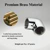 KI 1/2-Inch Brass Chrome Plated 90 Degree Elbow with Internal Thread (Pack of 6) CP Elbow for Pipe Fittings view 4