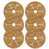 HOKIPO Eco-Friendly Bamboo Wooden Coasters for Home Pan Pot Holder for Dining Table Heat Pad for Kitchen - Pack of 6 (AR2925*6) view 1