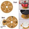 HOKIPO Eco-Friendly Bamboo Wooden Coasters for Home Pan Pot Holder for Dining Table Heat Pad for Kitchen - Pack of 6 (AR2925*6) view 2