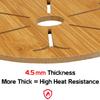 HOKIPO Eco-Friendly Bamboo Wooden Coasters for Home Pan Pot Holder for Dining Table Heat Pad for Kitchen - Pack of 6 (AR2925*6) view 4