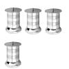 SANJARI Unique Design Premium Stainless Steel Two-Tone Finish Round Model Sofa Leg (65 MM) (6 inch, Pack of 4) view 1