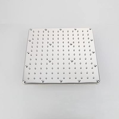 TOSCH Shower 304 Sandwich Square 8X8 INCH Over Head Shower, Large Silver - Without Rod Arm