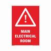 buysafetyposters.com - Main Electrical Room Sign in English - PVC Sticker - (Portrait A3, 12 inch X 18 inch, Multicolor) view 1