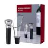 Iktu Set of 2, Luxury Wine Pourer and Stopper, Pour Spout and Vacuum Stopper for Red Wine Bottles view 1