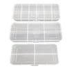 C.S.M CSM Jewelry Case Organizer(CLICK-3) Rectangular Plastic Storage Box with dividers 4/6/12 Grids (Transparent) - Pack of 3 Boxes view 1
