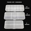 C.S.M CSM Jewelry Case Organizer(CLICK-3) Rectangular Plastic Storage Box with dividers 4/6/12 Grids (Transparent) - Pack of 3 Boxes view 3