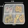 C.S.M CSM Jewelry Case Organizer(CLICK-3) Rectangular Plastic Storage Box with dividers 4/6/12 Grids (Transparent) - Pack of 3 Boxes view 4