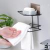 Vroxy Multi Purpose Self Adhesive Tissue Toilet Paper Holder Storage with Shelf, Wall-Mounted Paper Towel Storage Rack Bathroom Wall Shelf, Multi Color (Tissue Paper Dispenser with Mobile Stand) view 1