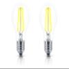 Philips 4-watt E27 A60 LED Glass Filament Bulb | Decorative LED Bulb for Home Decoration | Warm White/Golden Yellow, Pack of 2 view 1