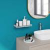 Plantex Stainless Steel Bathroom Shelf for Wall/Bathroom Organizer with Drill/Washroom Accessories/Wall Shelf for Kitchen Storage (16x5 inches, Chrome) view 2