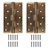 Volo Door Butt Hinges 5 inch / 4 inch x 10 Gauge/3 mm Thickness (Stainless Steel, Antique Finish) (5 Inch (Pack of 2 Pcs)) view 1