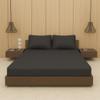 BEVI - Home Premium Self Striped Single Bedsheet with 1 Pillow Cover 300 TC Ultra-Soft 300 TC Microfiber Bed Sheet| Size (60" x 90") Slate Grey view 1