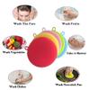 TOPHAVEN Silicone Washing Sponge Antibacterial Silicone Dish Scrubber Fruit and Vegetable Washing Brush Round Scrubber Pad Multipurpose Silicone Dishwashing Tools for Kitchen (Pack OF-10) view 3