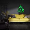 KC DCOR Allah Acrylic Green Mirror Wall Sticker for Living Room( Mirror Size 38x20 cm) view 2