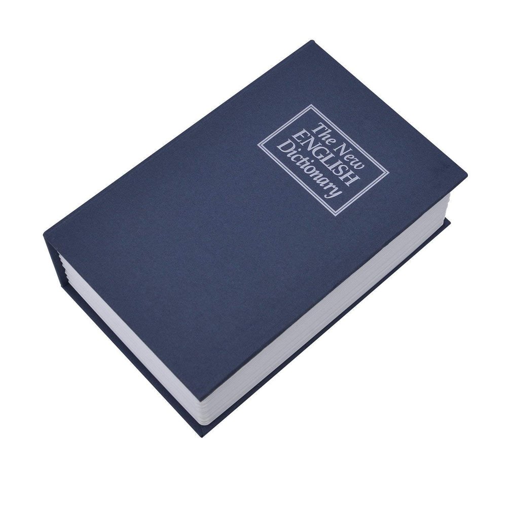 SHOPOBOX Hidden Secret Book Safe Vault Box with 2 Keys Jewelry Money Cash Box Locker Jewelry Home Safe Box Dictionary for Office and Home