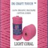 DK Craft Touch 4mm Macrame Cotton Cord,Threads/Rope for Craft Work,Plant Hanger Ropes 3 ply (Light Coral, 4mm (100 metre Length Cord)) view 4