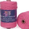 DK Craft Touch Twisted Macrame Pure Cotton Cord for Macrame DIY and Other Projects (Light Coral, 4 mm 100 metre) view 1