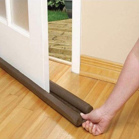 Radiant PVC Sound-Proof Reduce Noise Energy Saving Weather Stripping Under Door Twin Draft Stopper (39 inch, Brown) (1)