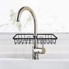 2 Pcs Metal Faucet Sponge Storage Rack/Tap Holder Organizer/Soap Sponge Dish Hanging Clamp Holder/Sink Caddy Drainer Shelf for Kitchen Bathroom Sink Wash Basin - Black (15x10x4cm) view 1